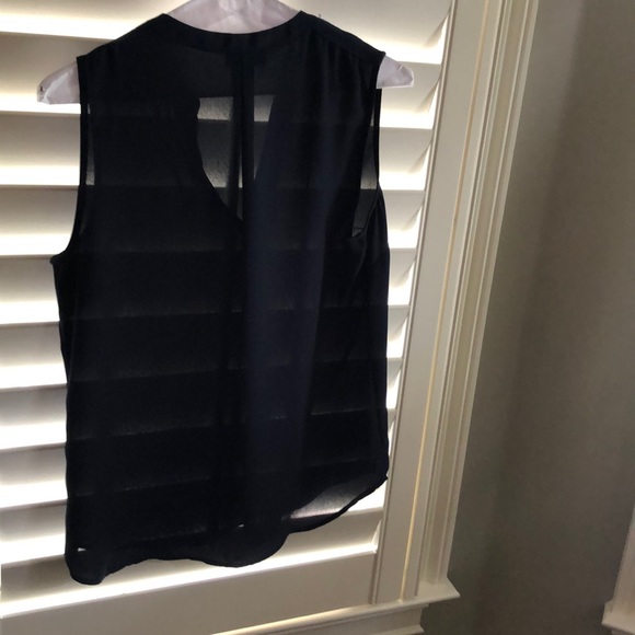 Limited Navy Sheer Blouse S - Picture 3 of 4